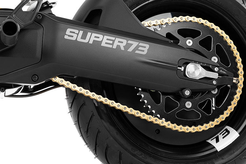Super73-C1X electric motorbike close-up shot